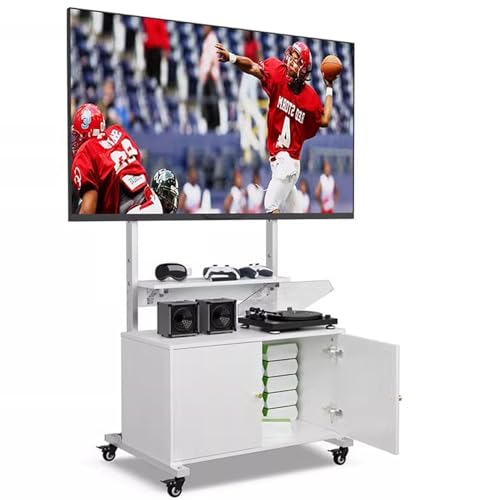 Soporte móvil para TV con ruedas y almacenamiento miniatura 1