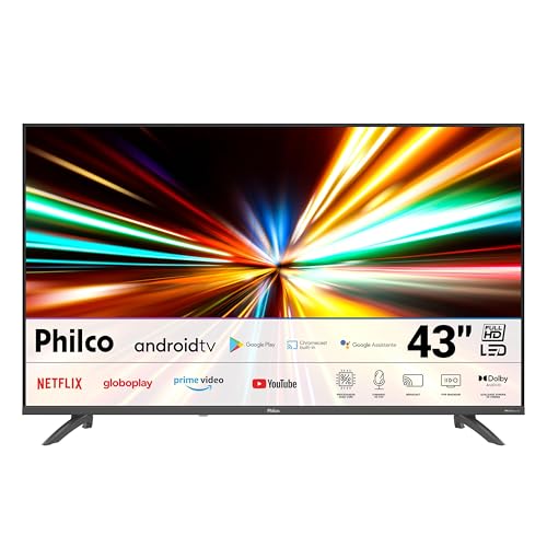 Smart TV 43' Philco Android TV Full HD Borda Infinita P43EAA
