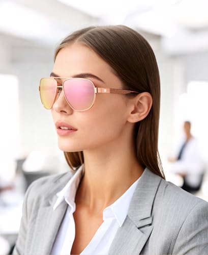 Image of DUCO Aviator Sunglasses for Men Women Carbon Fiber Polarized Sunglasses Men UV Protection for Driving Golf Fishing 3051