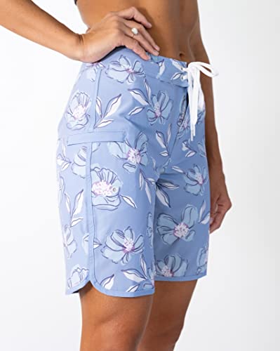 Maui Rippers Bermuda de banho feminina elástica 4-Way 23 cm, Amanhecer, 5