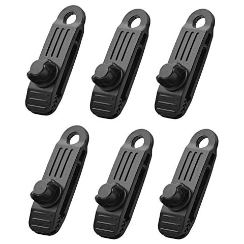 mollensiuer 6 Pieces Thumb Screw Tent Clip Awning Clamp Set Tarp Canvas Clips Heavy Duty Lock Grip Clamps Tarp Clips Heavy Duty Lock Grip Jaw Tent Snaps Tarps Canopies and Covers Cover