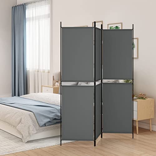 HOMIUSE Biombo de 150 x 180 cm para balcón, protección visual, biombo, separador de ambientes, para interiores, vestidor, jardín, accesorios, antracita