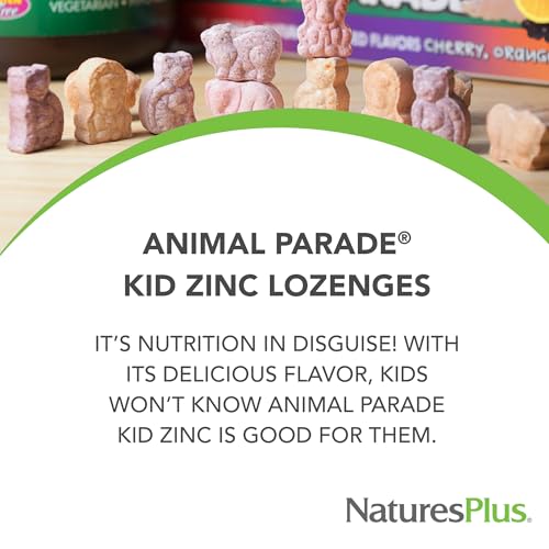 image for NaturesPlus Animal Parade KidZinc, Tangerine Flavor - 90 Animal-Shaped
