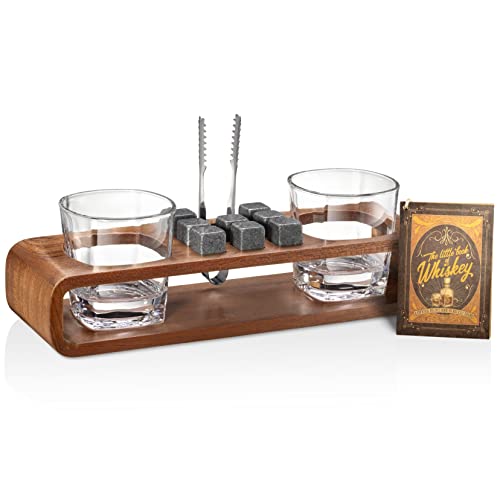 Coffret cadeau de pierres à whisky avec support 13 pièces Pierres à whisky en granit pour une boisson parfaite Coffret cadeau à whisky et kit de whisky Meilleur verre à whisky pour homme,