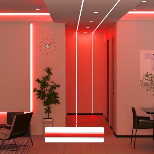 Image of BTF-LIGHTING FCOB COB LED Strip Red Color 5mm Width UL Listed Super Narrow Flexible Uniform Light DC24V 16.4FT CRI 90+ Dimmable LED Ribbon for Bedroom Home Indoor Decor(No Adapter or Controller)