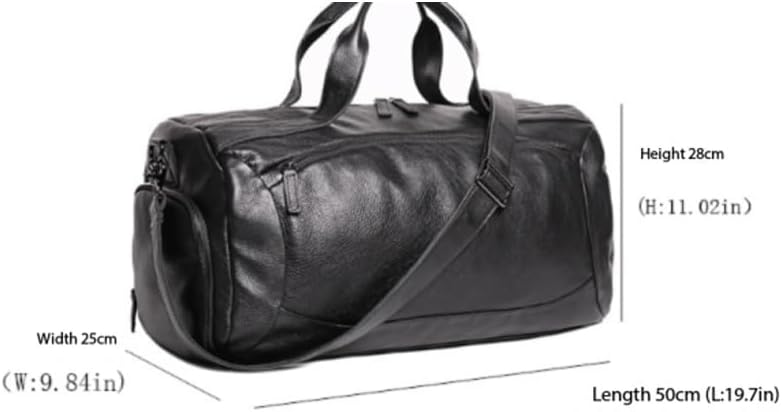 Man Genuine Leather Suitcase Business Travel Handheld Bag Crossbody