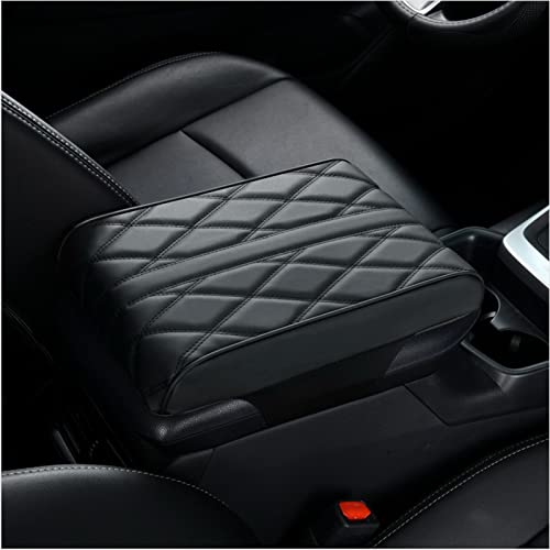Leather Car Armrest Box Pad, 2023 New Waterproof Car Center Console Cover Pad, Memory Foam Car Armrest Cover Height Pad, Car Armrest Cover Protector, Suitable for Most Vehicles, Suvs, Trucks, Cars