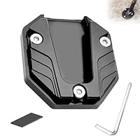 Motorrad Ständer Fuß, Motorrad Ständer Fuß Seitenverlängerung Pad Motorrad Seitenständer Unterstützung Stützplatte aus Aluminiumlegierung Verschleißfest Motorradzubehör Universal Motorrad Halterung