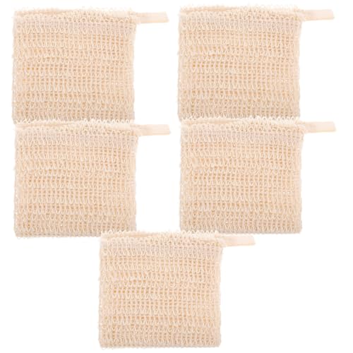 CONGARTENO 5 Piezas Toallas Exfoliantes de Baño de Algodón y Lino Suaves y Resistentes para Limpieza Corporal y Masaje para Ducha y Lavado Mano el Hogar