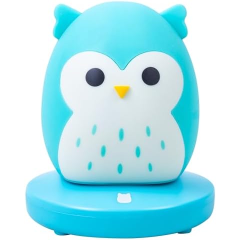 Fizz Creations Squishmallows Mood Light – Winston The Owl. USB or Battery Operated. Night Light Mood Lamp. Soft Silicon Design Touch Sensitive Pad. Cover