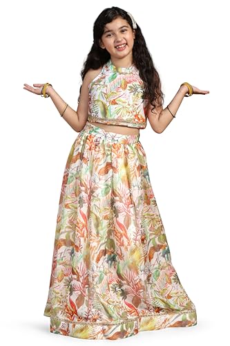 Image of Fashion Dream Girl's Silk Blend Readymade Lehenga Choli Set |Lehenga Choli for Girls|Ethnic Wear|Kids Lehenga