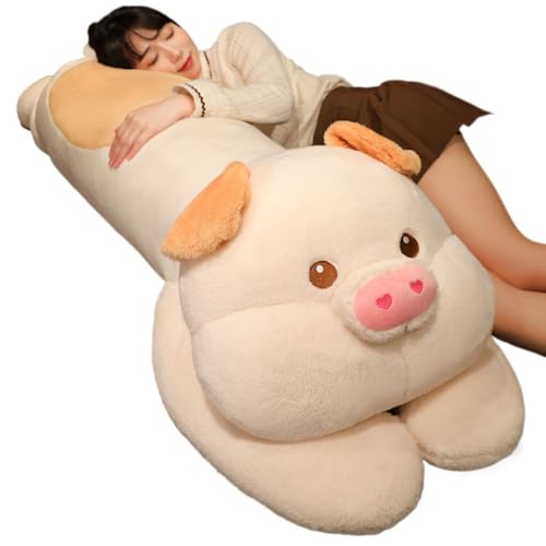 Angoda巨大サイズふわふわクッション 可愛いブタデザイン ボリュームたっぷり 多機能クッション 寝枕兼用 誕生日プレゼント 母の日ギフト クリスマスプレゼント バレンタインデー 男女兼用 おもちゃ 子供向け 寝室用 リビング用 (60 cm(0.35