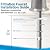 Metpure Non-airgap Brass RO Faucet Reverse Osmosis Drinking Water Filtration System Water Dispenser Spout. Contemporary Style. Include Wrench and Faucet Adapters. Brushed Nickel.