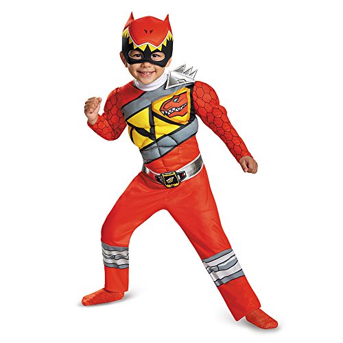 Disguise Red Ranger Dino Charge Toddler Muscle Costume, Large (4-6)