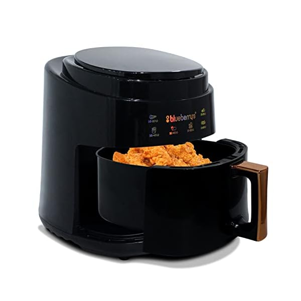 Blueberry's1400W 6L Digital Air Fryer 360° Rapid Air Technology Touch Control Panel Uses 95% Less Oil, 4-in-1 Appliance: Air Fry, Roast, Bake, Reheat