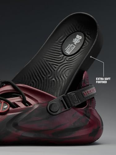 Image of The Souled Store Hydros: Deadpool 2.0 Men and Boys Red and Black EVA Low Top Clogs