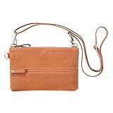 [ミラグロ] ピーチレザー メンズ 多機能サコッシュ (サコッシュ ショルダーバッグ 斜めがけ 小銭振り分け 自動仕分け レザー 小さめ 革 皮 おしゃれ 人気 プレゼント) CA-PH-645 (ブラウン)