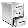 Outdoor kitchen drawer stainless steel access drawers for outdoor kitchen island grill station14w x 21h x 21d  urban country home decor
