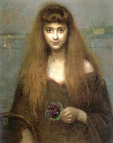 Tableau Toile le vendeur de violettes Louis Picard Affiche d'Art 60x90cm