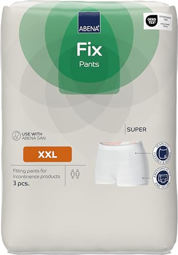 Abena Fix Pants Super 2XL Disposable Underwear | Pack of 3 | Disposable Pants for Fixing Incontinence Products and Pads. Incontinence Pants Pull Up Pants, Incontinence Pants for Men and Women