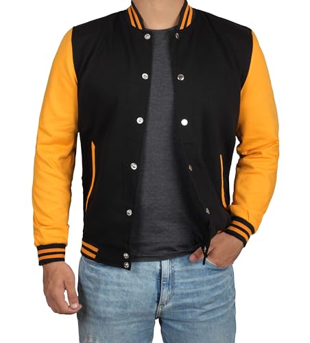 Decrum Letterman Jacket Men - High School Baseball Bomber Style Mens Varsity Jackets