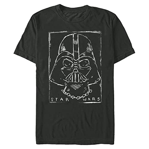 T-shirt Star Wars Vader Woodcut haut confortable anti-déformation homme