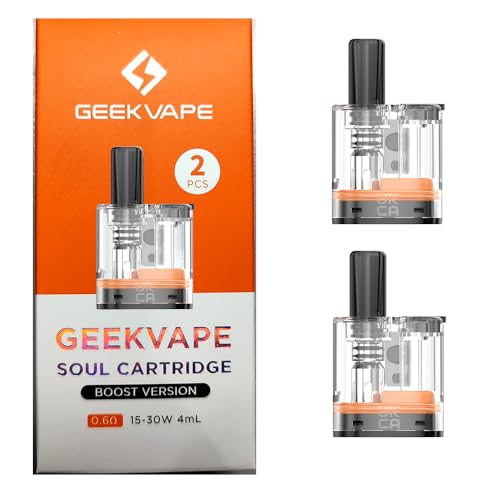 SOUL Cartridge | GEEKVAPE Soul 2 Pod Cartridge 4ml 0.6ohm/1.0ohm Coil 2pz/scatola Soul Resistenza MTL e RDL per GEEKVAPE (0.6 ohm (Boost Version)) SOUL Cartridge | GEEKVAPE Soul 2 Pod Cartridge 4ml 0.6ohm/1.0ohm Coil 2pz/scatola Soul Resistenza MTL e RDL per GEEKVAPE (0.6 ohm (Boost Version))