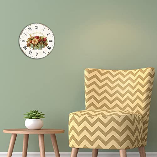 Horloge murale rétro fleurie pour rompre la monotonie - 3
