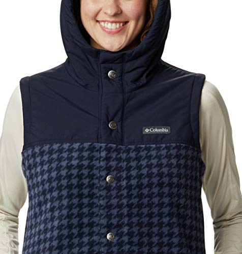 Columbia Colete feminino com sobreposição Benton Springs, Dark Nocturnal Houndstooth, P
