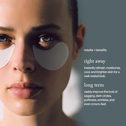 goop Beauty Eye Masks for Puffy Eyes | Under Eye Patches for Dark Circles | VEOCEL Lyocell Masks in Niacinamid Serum | Improves Crows Feet, Fine Lines, & Wrinkles | Paraben & Silicone Free | 30-Pack