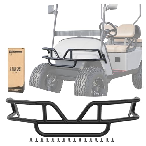 10L0L Golf Cart Front Bumper Brush Guard for EZGO TXT 1994-Up Models Golf Cart, Heavy Duty Steel, Easy Bolt-On Installation