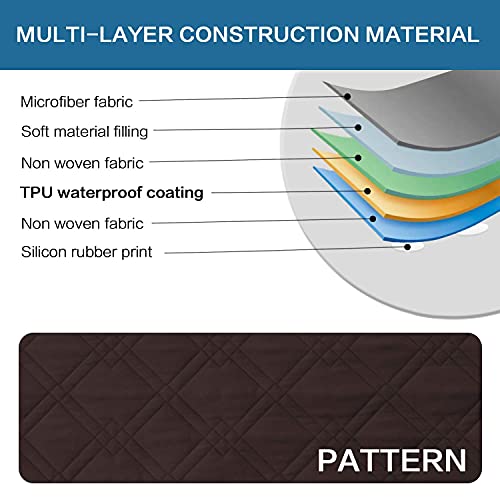 H.versailtex 100% Waterproof Recliner Chair Covers Washable Reclining Chair Covers Non Slip Recliner Slipcovers Seat Width Up To 30" Furniture Protectors For Pets (Oversized Recliner, Brown) #TOP6
