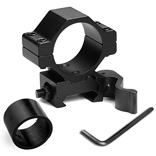 Modkin LED Flashlight Offset Ring Side Gun Mount for Flashlight/Laser with Quick Release - Black