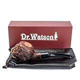 Dr. Watson - Fajka tytoniowa, Seria kolekcjonerska, Ręcznie rzeźbiona z korzenia brei (Lew)