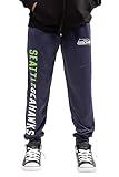 Ultra Game NFL Official Youth Super Soft Game Day Jogger Sweatpants, Seattle Seahawks, Team Color, 8