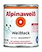 Produktbild Alpinaweiß Weißlack  seidenmatt  Universallack für den Innen- und Außenbereich  hochdeckend, wetterbeständig & schnelltrocknend  für optimale Lackier-Ergebnisse  125 ml