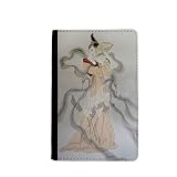 Pliable Fan Beauté Chinois Peinture Passeport Titulaire de Voyage Portefeuille Housse de Couverture de Carte Porte-monnaie
