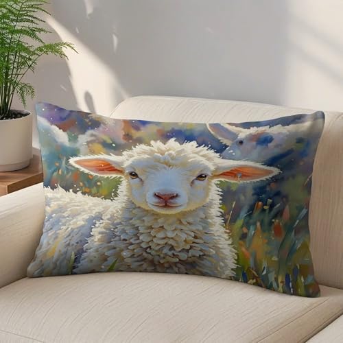 Funda de almohada rectangular de felpa suave de 12 x 20 pulgadas 6