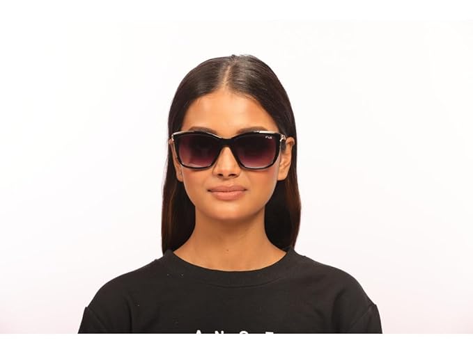 IRUS Women's UV Protected Purple Polycarbonate Square sunglass