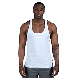 SMILODOX Herren Stringer Paul - Regular fit ärmelloses Oberteil mit Rundhals, Größe:L, Color:Hellblau