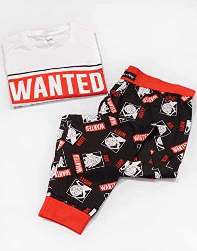 RICK AND MORTY Mens Pajama Set | Wanted Poster Short Sleeve Graphic Tee & Long Leg Print PJs | Sci-fi Comedy Merchandise2