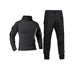 2-teiliges Set: Langärmliges taktisches Hemd und Hose (ohne taktische Knieschützer), perfekt zum Wandern, Jagen, Klettern, Camping, Angeln, Bergsteigen, Abenteuer.