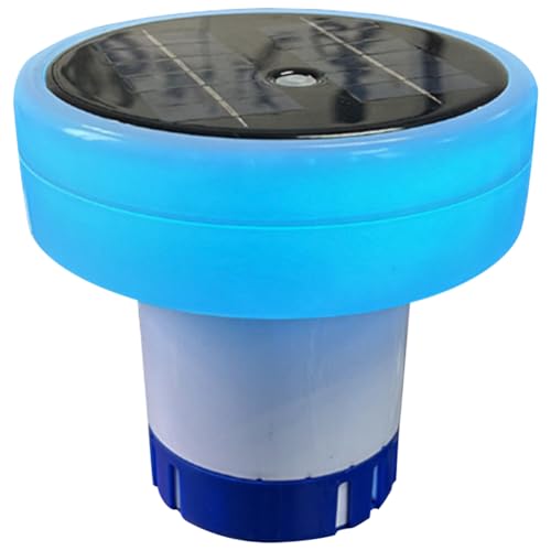 Kexpery Ionizador solar para piscina, soporte de cloro iluminado, 7 colores, clarificador de agua para piscina, ajustable, antihundimiento, para piscina, spa, jacuzzi (1 unidad)