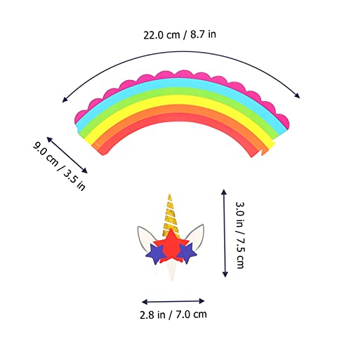 jojofuny 36 Conjuntos De Adornos Toppers Festa Chuveiro Muffin Para Copos Bebê Papel Sobremesas Bolo