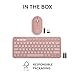 Logitech Pebble 2 Combo, Wireless Keyboard and Mouse, Quiet and Portable, Customizable, Logi Bolt, Bluetooth, Easy-Switch for Windows, macOS, iPadOS, Chrome - Tonal Rose