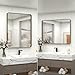 CHARMOR 22x30 Bronze Bathroom Wall Mirror, Brushed Metal Framed Vanity Mirror for Wall, Rounded Rectangle Mirror for Modern Farmhouse Wall, Anti-Rust (Horizontal/Vertical)