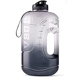 TOBA 1 Gallon Water Bottle with Time Marker - 128 oz BPA Free Large Motivational Sports Water Bottle...
