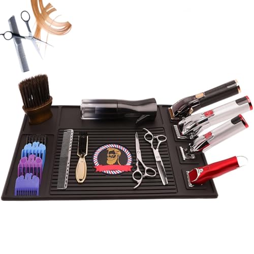 Bild: Agatige Friseur-Werkzeug-Organizer-Matte, Anti-Rutsch-Silikon-Starke Adsorptions-Barber Station-Service-Matte Barber Organizer f�r Friseursalon Friseur zubeh�r f�r 35,59 EUR (-24%) statt 9,90 EUR bei amazon.de