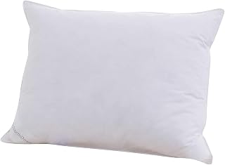 Goose Down Feather Pillows Hotel Collection Bed Pillow for Sleeping,100% Cotton Fabric, Good for Side and Back Stomach Sleeper Standard Size (1 Pack, White)