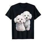 Illustration graphique de chien bichon frisé T-Shirt